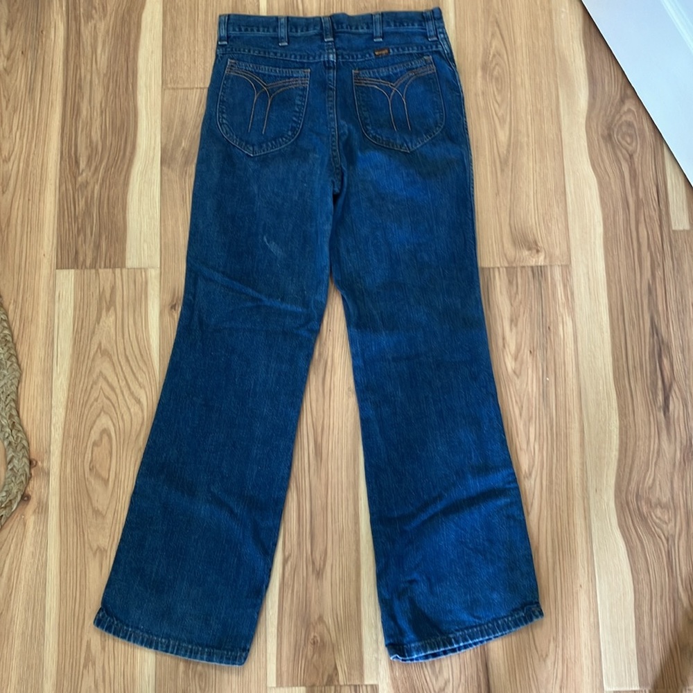 Vintage Wranglers 1970s Flare 27w 27in - image 2